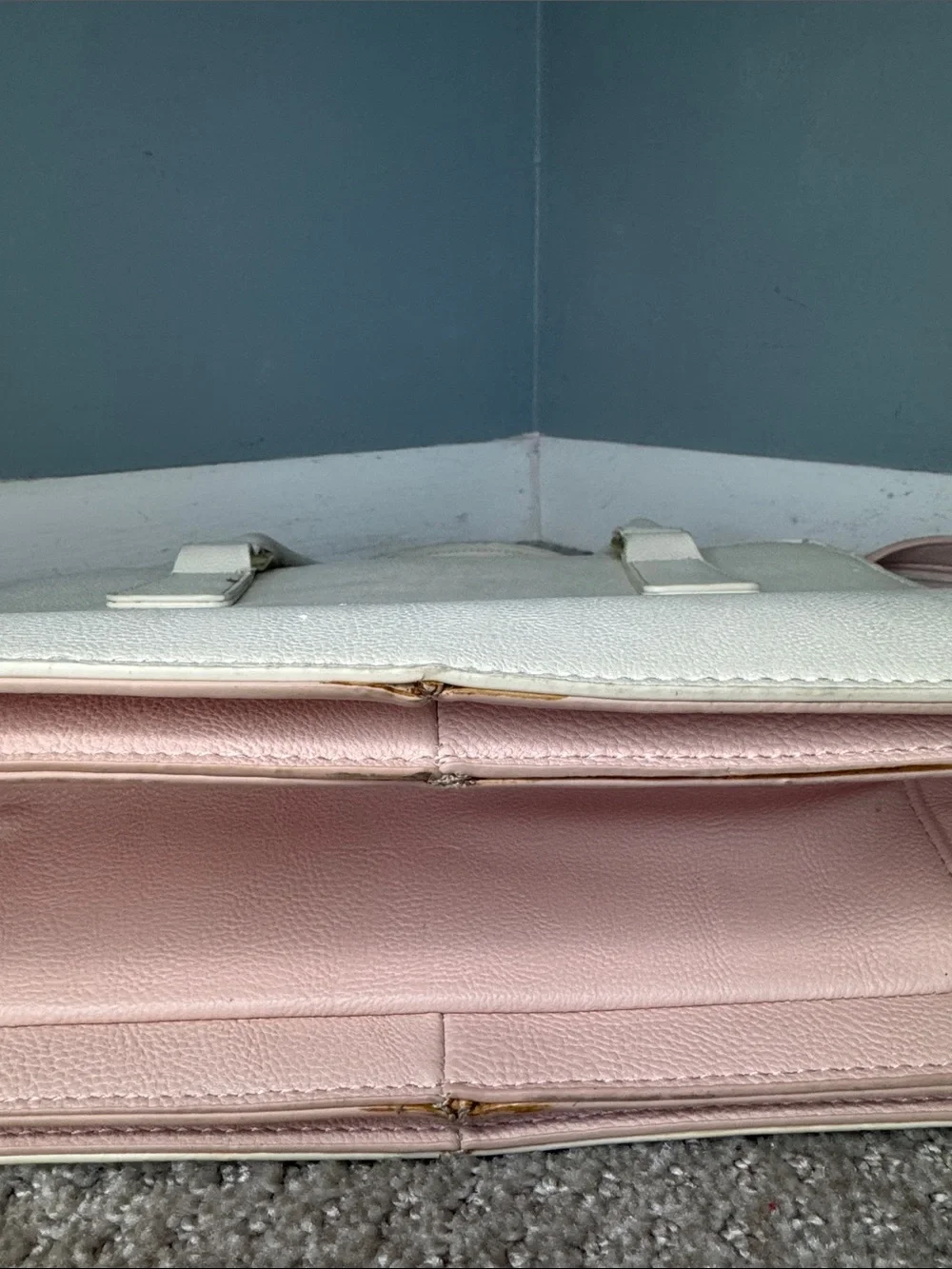 Betsey Johnson Women’s Pink/Ivory Unbeweavable Bow Satchel Purse
